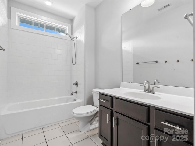 807 Herrons Ferry Rd, Rock Hill, SC 29730 - full bathroom featuring toilet, vanity, washtub / shower combination, and tile patterned floors