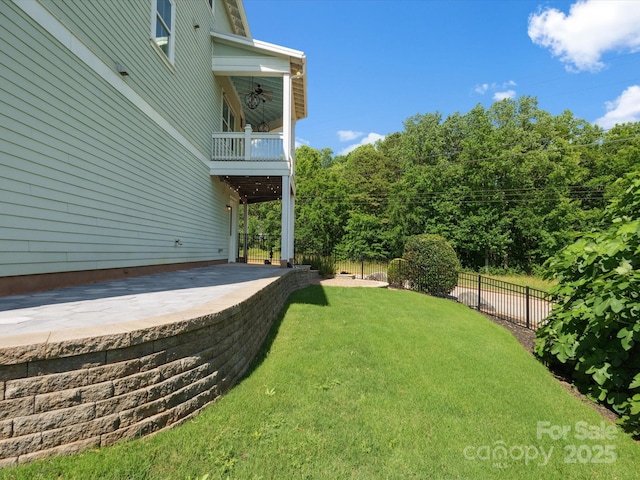 807 Herrons Ferry Rd, Rock Hill, SC 29730 - view of yard with a balcony, a patio, and a ceiling fan