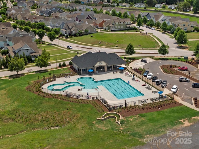 807 Herrons Ferry Rd, Rock Hill, SC 29730 - aerial perspective of suburban area featuring a pool area