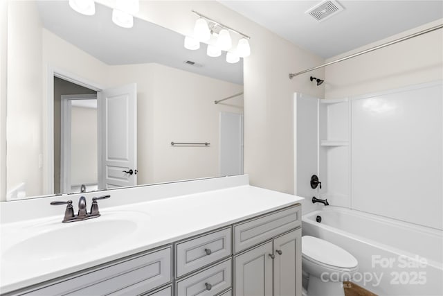 4848 Fonthill Ln, Charlotte, NC 28210 - full bathroom with tub / shower combination, vanity, and toilet