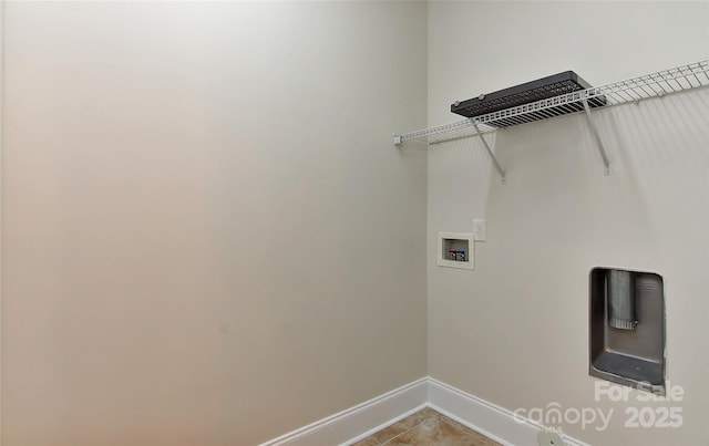 17210 Sulky Plough Rd Unit 1206, Charlotte, NC 28277 - laundry room featuring washer hookup and baseboards