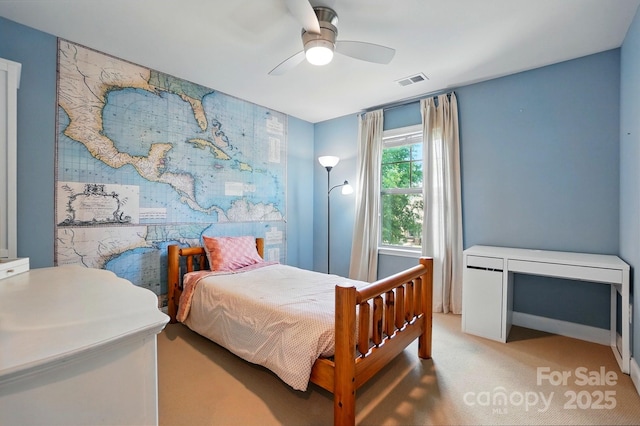 3808 Halcyon Dr, Huntersville, NC 28078 - carpeted bedroom featuring a ceiling fan and baseboards