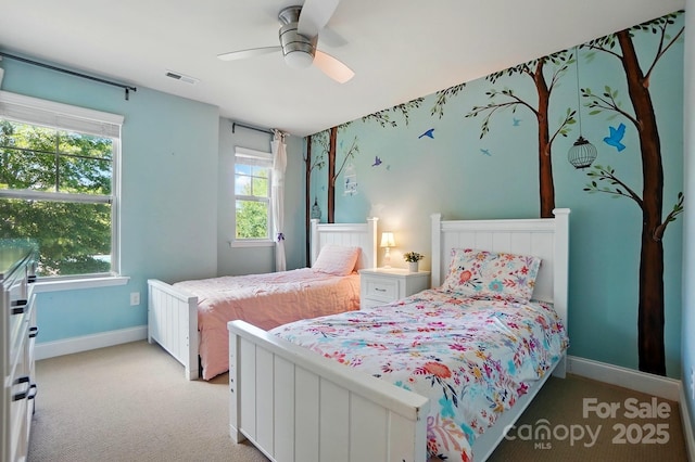 3808 Halcyon Dr, Huntersville, NC 28078 - bedroom with light carpet, multiple windows, and baseboards