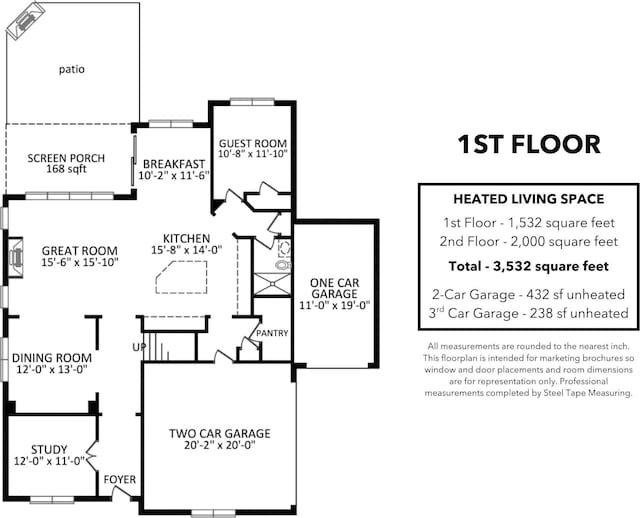 3808 Halcyon Dr, Huntersville, NC 28078 - floor plan / room layout
