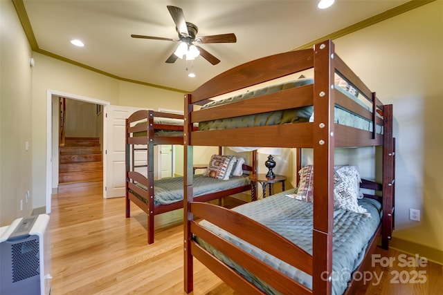 315 Black Bear Xing, Bryson City, NC 28713 - bedroom with ornamental molding, wood finished floors, recessed lighting, and baseboards