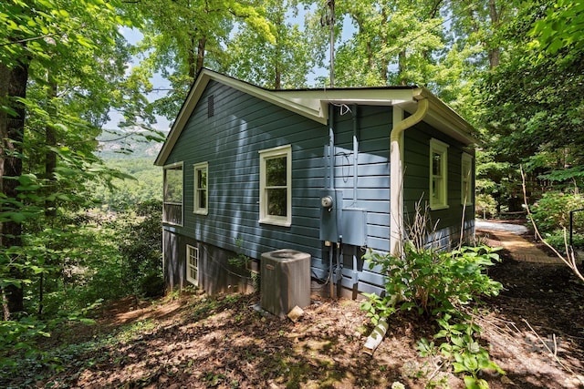194 Mark Twain Dr, Lake Lure, NC 28743 - view of side of home featuring cooling unit