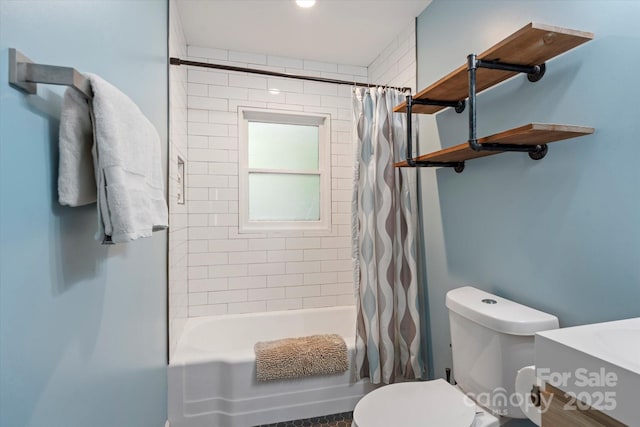 194 Mark Twain Dr, Lake Lure, NC 28743 - full bath featuring toilet, shower / tub combo, and vanity