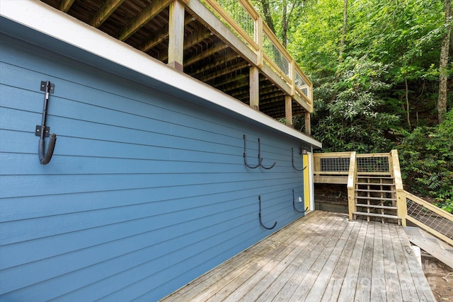 194 Mark Twain Dr, Lake Lure, NC 28743 - wooden deck with stairs