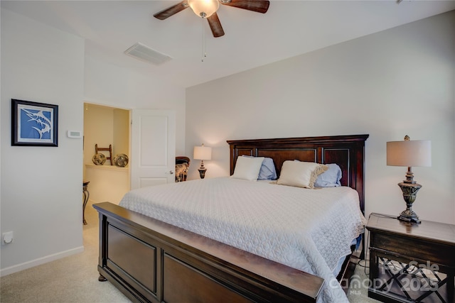 1225 Assembly St, Belmont, NC 28012 - bedroom featuring light carpet, baseboards, and ceiling fan