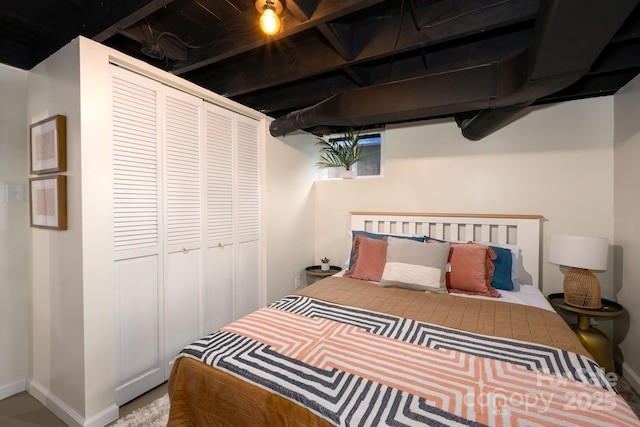 90 W Skyland Cir Unit 1, Asheville, NC 28804 - bedroom featuring a closet and baseboards