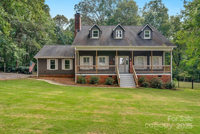 5317 Black Oak Ln Unit 11, Waxhaw, NC 28173 - cape cod home featuring crawl space, a chimney, stairs, and covered porch