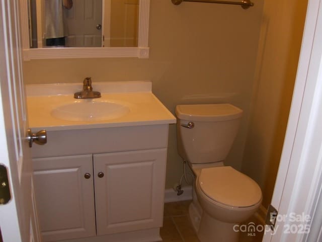 134 Crystal Cir, Mooresville, NC 28117 - bathroom with vanity, toilet, and tile patterned flooring