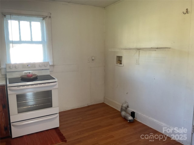 2138 SW Haven Cir, Lenoir, NC 28645 - laundry room featuring washer hookup and wood finished floors