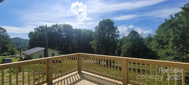 132 Connestee Rd, Brevard, NC 28712 - view of wooden deck