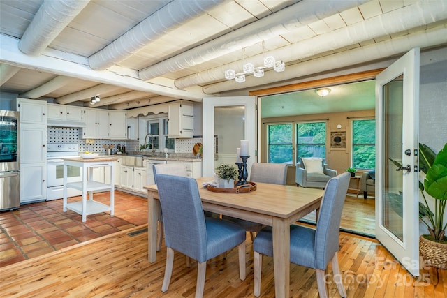 15 Wilson Way, Flat Rock, NC 28731 - dining room with french doors and light wood finished floors