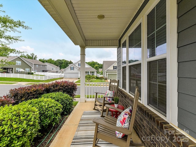505 Belle Grove Dr, Lake Wylie, SC 29710 - covered porch featuring a residential view