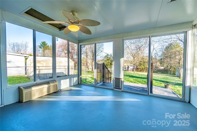 15 Oak Leaf Ln, Arden, NC 28704 - unfurnished sunroom with ceiling fan and healthy amount of natural light