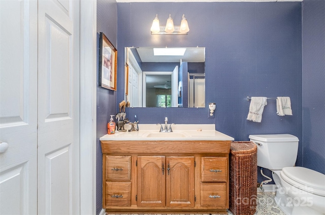 1102 Lake Montonia Rd, Kings Mountain, NC 28086 - bathroom with vanity, toilet, and a shower