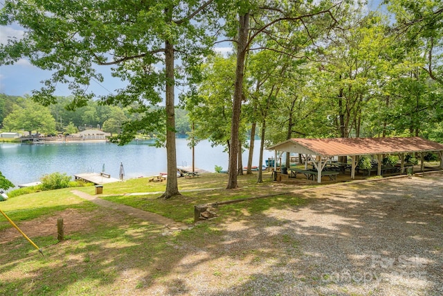 1102 Lake Montonia Rd, Kings Mountain, NC 28086 - view of property's community with a boat dock and a water view