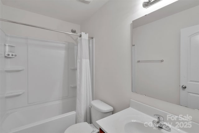 117 Langhorne Dr, Mount Holly, NC 28120 - bathroom featuring vanity, toilet, and shower / tub combo