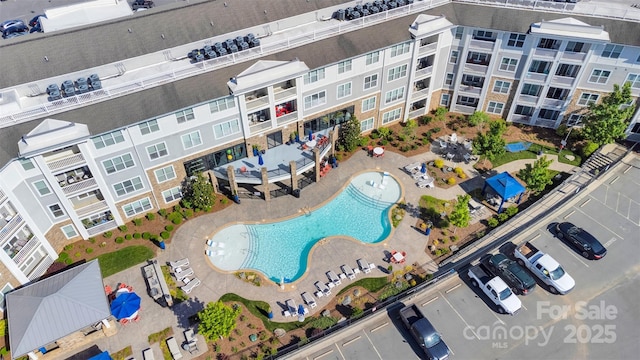 117 Langhorne Dr, Mount Holly, NC 28120 - bird's eye view of a pool