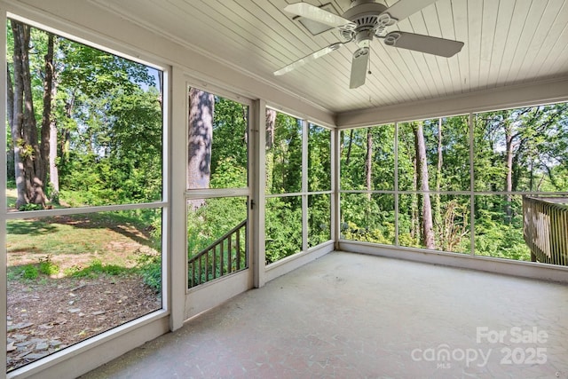 220 W Park Dr, Morganton, NC 28655 - unfurnished sunroom with ceiling fan