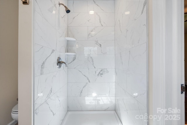 220 W Park Dr, Morganton, NC 28655 - full bathroom with a tile shower and toilet