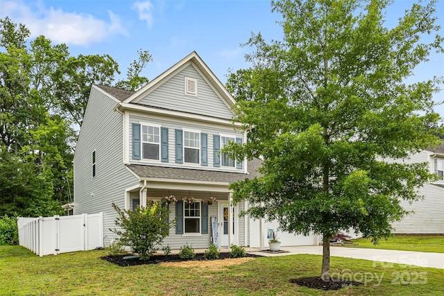 3053 Riker St, Clover, SC 29710 - view of front of house featuring driveway, a gate, and covered porch