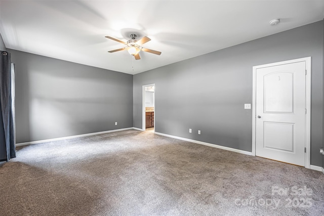3053 Riker St, Clover, SC 29710 - carpeted empty room with ceiling fan, baseboards, and a smoke detector