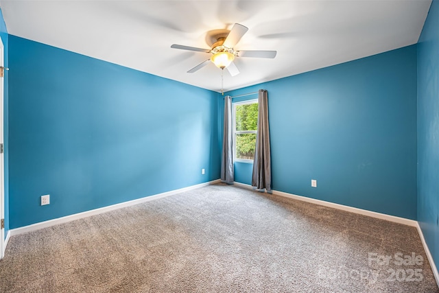 3053 Riker St, Clover, SC 29710 - carpeted spare room featuring ceiling fan and baseboards
