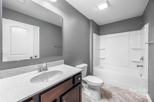 3053 Riker St, Clover, SC 29710 - full bathroom with vanity, toilet, and tub / shower combination