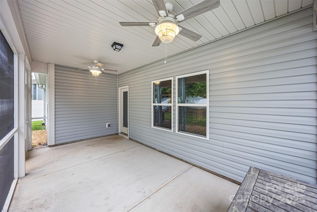 3053 Riker St, Clover, SC 29710 - unfurnished sunroom featuring a ceiling fan