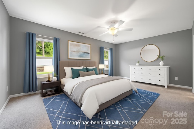 3053 Riker St, Clover, SC 29710 - carpeted bedroom with baseboards and a ceiling fan