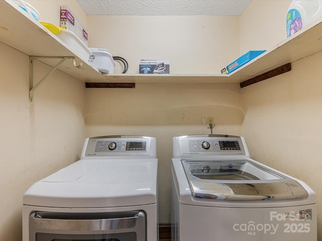 10710 Bristlecone Ct, Mint Hill, NC 28227 - washroom with independent washer and dryer and a textured ceiling