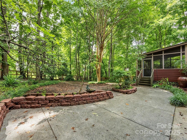 10710 Bristlecone Ct, Mint Hill, NC 28227 - view of patio featuring a sunroom