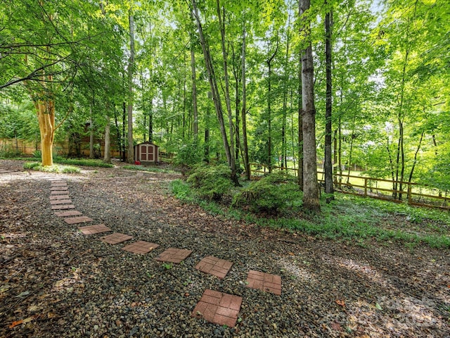 10710 Bristlecone Ct, Mint Hill, NC 28227 - view of yard with a storage shed