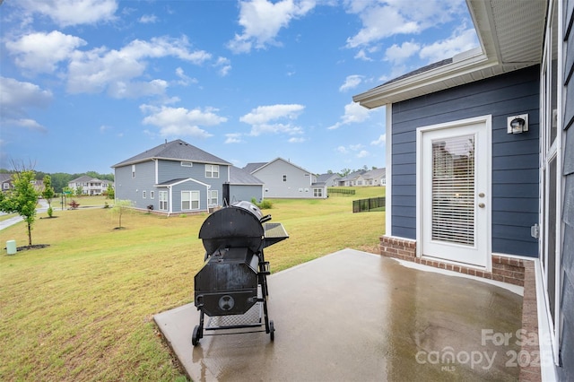 705 Hinterland Ln, Matthews, NC 28104 - view of patio featuring a residential view and a grill