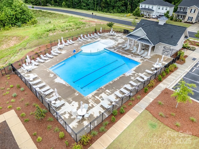 705 Hinterland Ln, Matthews, NC 28104 - community pool featuring a patio area