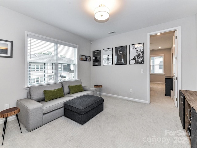5811 Mantle Way, Kannapolis, NC 28081 - living area featuring light carpet and baseboards