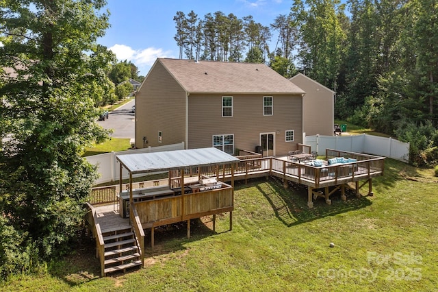 2021 Tarzi Ln, Charlotte, NC 28215 - rear view of property with a deck