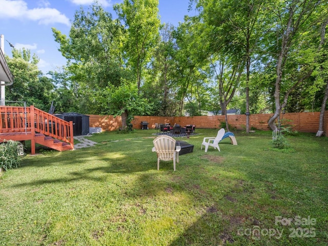 339 Arnold St, Rock Hill, SC 29730 - view of yard with a wooden deck
