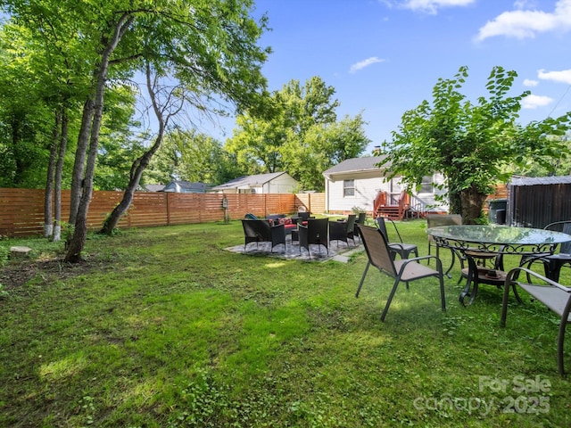 339 Arnold St, Rock Hill, SC 29730 - view of yard featuring an outdoor hangout area, a patio, and outdoor dining space