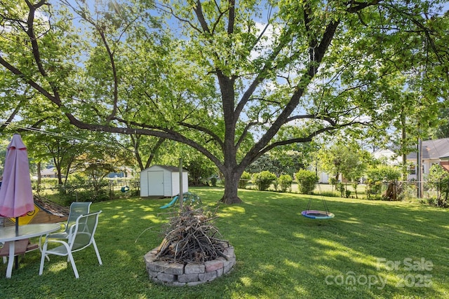 3721 Conway Ave, Charlotte, NC 28209 - view of yard featuring a fire pit