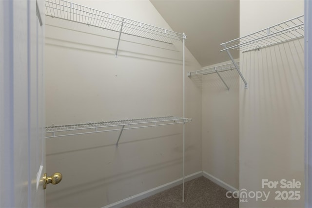 4637 Willow Glen Rd, Harrisburg, NC 28075 - spacious closet featuring vaulted ceiling and carpet