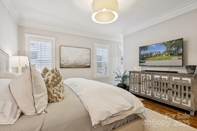 2221 Kenmore Ave, Charlotte, NC 28204 - bedroom featuring crown molding and wood finished floors