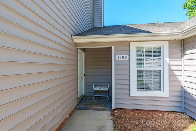 1804 Fairlawn Ct, Rock Hill, SC 29732 - view of exterior entry featuring a shingled roof