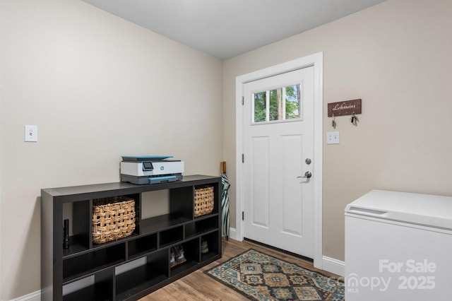 1035 15th Ave NW, Hickory, NC 28601 - foyer entrance with wood finished floors and baseboards