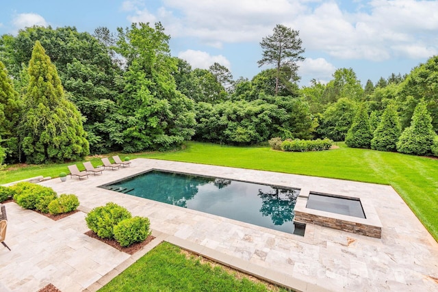 3009 Ocaso Ct, Matthews, NC 28104 - swimming pool featuring a yard and a patio area