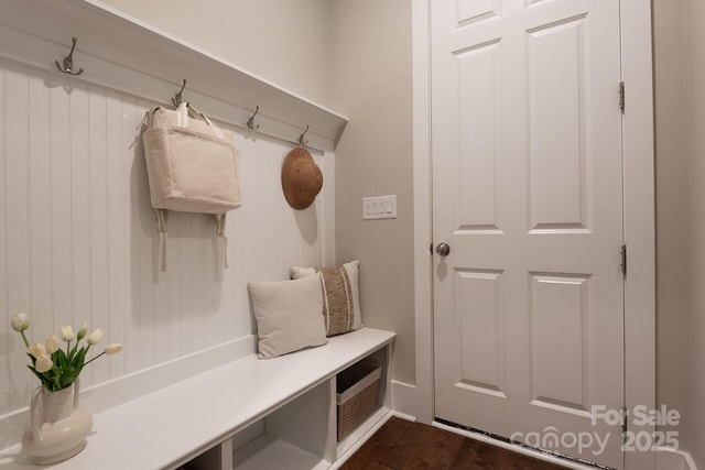 3009 Ocaso Ct, Matthews, NC 28104 - mudroom with dark wood-style floors