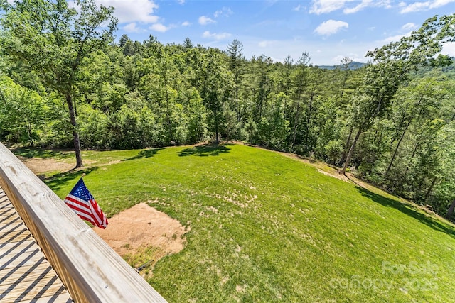 2508 Wolf Pit Rd, Morganton, NC 28655 - view of grassy yard featuring a wooded view